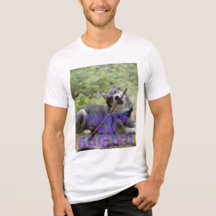 Dat is mijn maatje Retro Synthwave Husky-hond Foto Tri-Blend Shirt