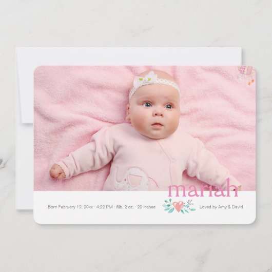 Dat is mijn naam Foto Geboorteaankondiging Aankondiging (Voorkant)