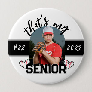 Dat is mijn Senior Baseball speler knop voor ouder Ronde Button 4,0 Cm