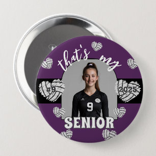 Dat is mijn Senior Volleybal Speler knop Ronde Button 4,0 Cm