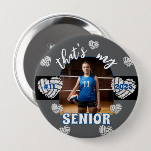 Dat is mijn Senior Volleybal Speler voor ouders Ronde Button 4,0 Cm