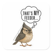 Dat is Mijn Voederbak Grappige Mees Vogelsticker
