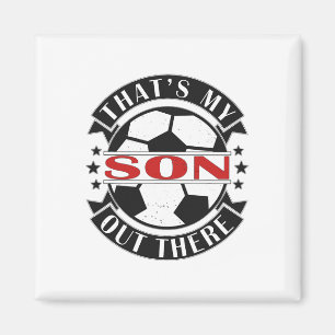 Dat is mijn zoon daar voetbal voor mama papa vader magneet