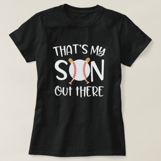 Dat is mijn zoon daar waar honkbalspel mam Gift. T-shirt (Design voorkant)