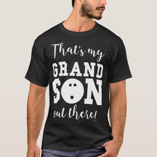 Dat is m'n kleinzoon daar, Bowling Grandma Grandp T-shirt (Voorkant)