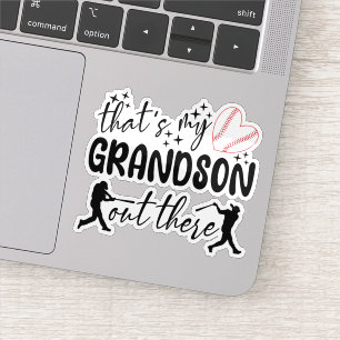 Dat is m'n kleinzoon daar, grappige oma Gezegden Sticker