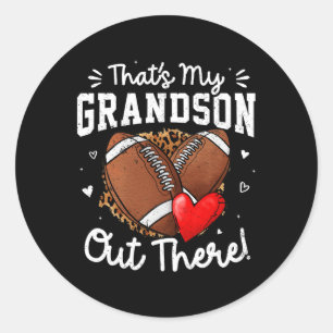 Dat is m'n kleinzoon, Football oma Ronde Sticker