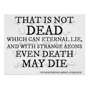 Dat is niet dood – het Necronomicon vers Perfect Poster