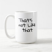 "Dat is niet zo." Grappige woorden ontwerp Koffiemok (Links)