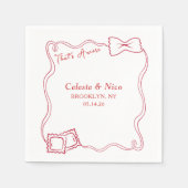 Dat is nog een handgetekende pastarode Italiaanse  Servet (Voorkant)