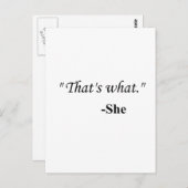 "Dat is wat..." Briefkaart (Voorkant / Achterkant)