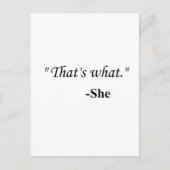 "Dat is wat..." Briefkaart (Voorkant)