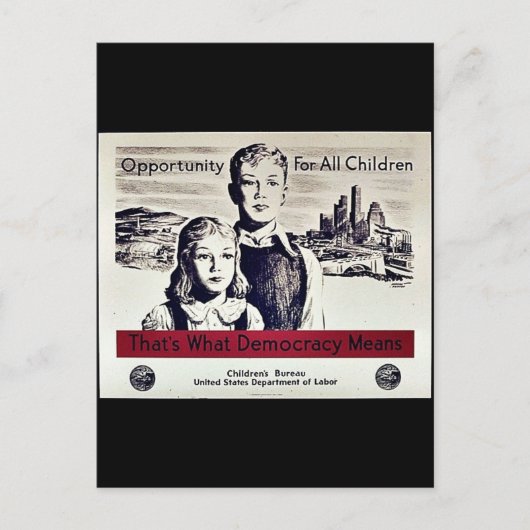 Dat is wat democratie betekent briefkaart (Voorkant)