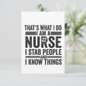 Dat is wat ik doe als verpleegster... ik ben een v bedankkaart (Staand voorkant)