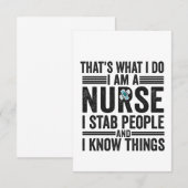Dat is wat ik doe als verpleegster... ik ben een v bedankkaart (Voorkant / Achterkant)