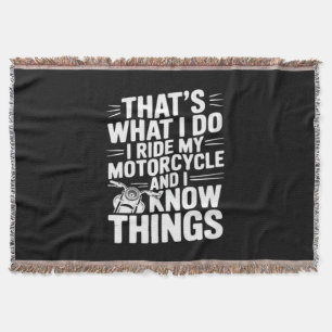 Dat is wat ik doe, ik rijd op mijn motorfiets en i deken