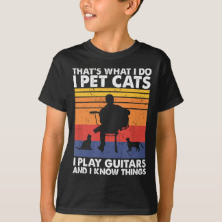 Dat is wat ik doe met katten die ik gitaren speel t-shirt