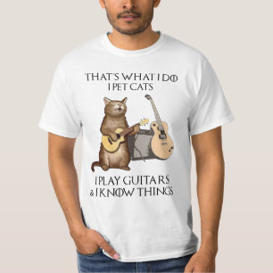 Dat is wat ik doe met katten die ik gitaren speel t-shirt