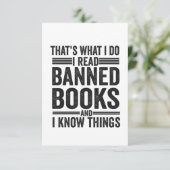 Dat is wat ik lees van verboden boeken.. grappig l bedankkaart (Staand voorkant)