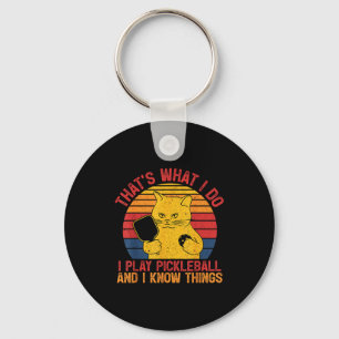 Dat is wat kattenliefhebbers paddleballspeler doen sleutelhanger