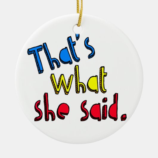 dat is wat ze ornament zei (Voorkant)