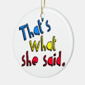 dat is wat ze ornament zei (Links)
