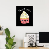 Dat is zo lief grappig gestrooid cupcake pun donke poster (Thuiskantoor)