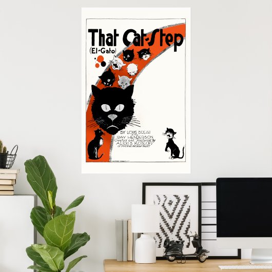 Dat kat stopt - El Gato groot Poster (Thuiskantoor)