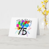 Dat klopt dat ik 75 ben. kaart (Gele Bloem)