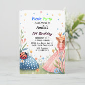 Dat meisjes houden van Bug Picknick Polka Dot 1e V Kaart (Staand voorkant)