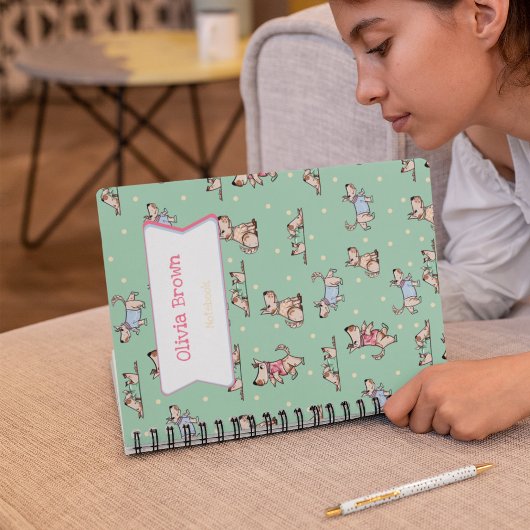 Dat Notitieboek met een naam dat is voorzien van e