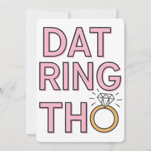 Dat Ring Tho Grappige Trouw Huwelijk Feestdagenkaart
