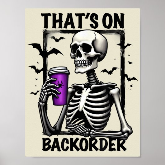 Dat staat op Backorder Halloween Pharmacy Tech Poster (Voorkant)