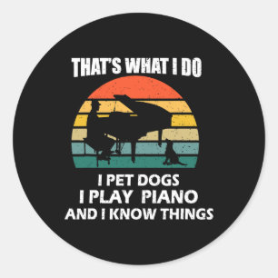 Dat wat ik doe als ik honden huisdier speel ik pia ronde sticker