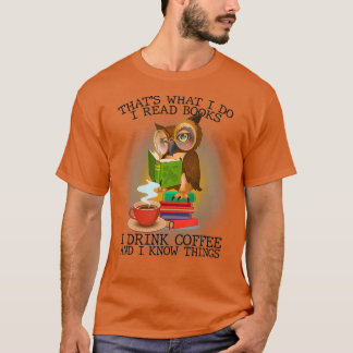 Dat wat ik lees, is boeken die ik Drink koffie-boo T-shirt