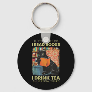 Dat wat ik lees, lees boeken die ik Drink thee en Sleutelhanger