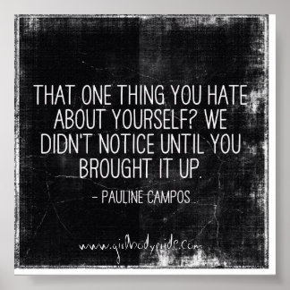 Dat wat je haat Inpirationeel Citaat Poster