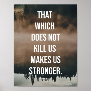 Dat wat ons niet doodt maakt ons sterker. poster