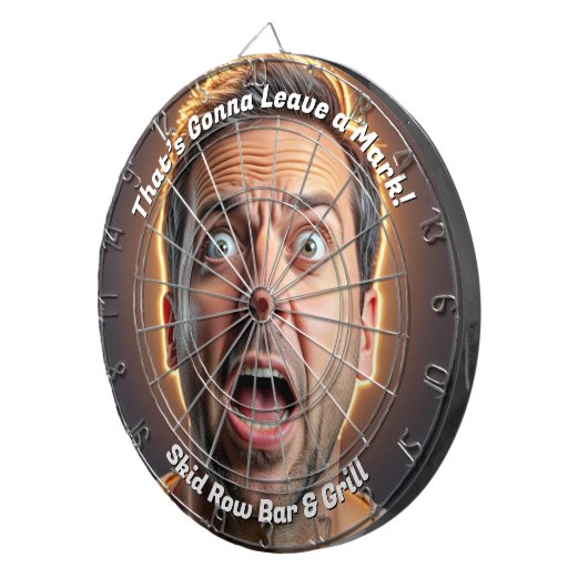 Dat zal een grappig stempel achterlaten dartbord (Voorkant Rechts)