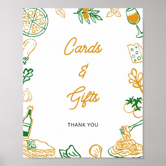 Dat zijn meer rustieke Italiaanse Kaarten en gesch Poster (Voorkant)