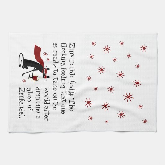 Dat zinvincible gevoel grappig Zin wijn citaat Theedoek (Horizontaal)