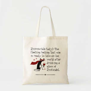 Dat zinvincible gevoel grappig Zin wijn citaat Tote Bag