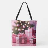 Dat zou ik leuk vinden in Pink Christmas Canvas ta Draagtas (Achterkant)
