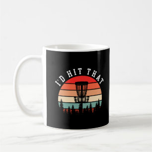 Dat zou ik raken Grappig Retro Disc Golf Koffiemok