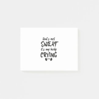 Dat zweet mijn lichaam niet. post-it® notes