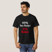 Data Analist Badass T-shirt (Voorkant volledig)