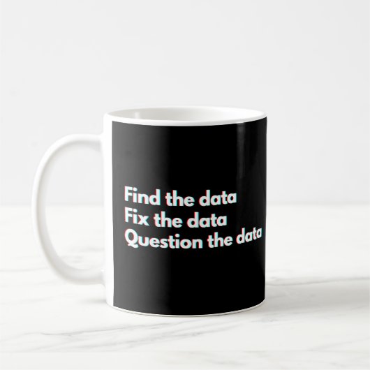 Data-analist en data wetenschapper Grappige data g Koffiemok (Links)