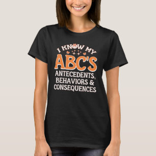 Data Analist Grappig Gedragsanalist ABC van Toegep T-shirt