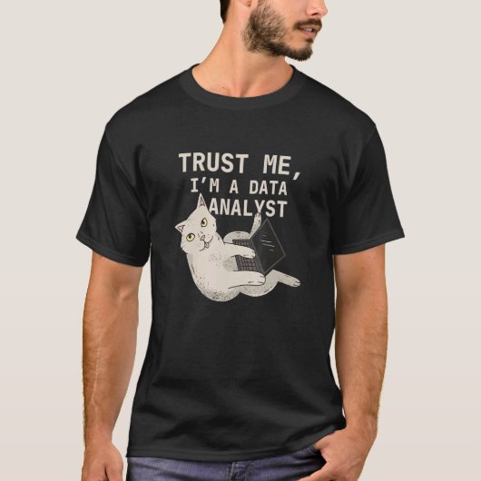 Data-analist Kat Data-analyse Wetenschapsanalist T-shirt (Voorkant)