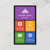 Data Analyst - Colorful Tegel Creative Visitekaartje (Achterkant)